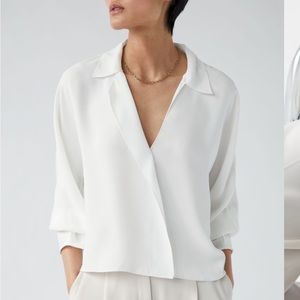 Aritzia MARTIN blouse in color stone taupe. NWT!